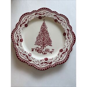 Studio McGee Threshold Holiday Christmas Tree Round Serving Platter NEW
